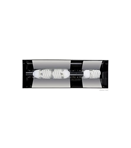 Exo Terra Compact Top, Terrarienabdeckung für 3 Lampen mit Reflektor, E27 Fassung, 60 x 9 x 20 cm