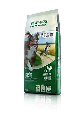 BEWI DOG Basic Hundefutter, 12,5 kg Trockenfutter ohne Weizen & Soja, 80% tierisches Eiweiß, für große, mittlere & kleine Rassen